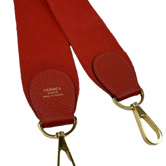 AUTH 2023 HERMES H GHW EVELYNE III PM ROUGE VIF CLEMENCE CROSSBODY SADDLE BAG - Picture 14 of 16